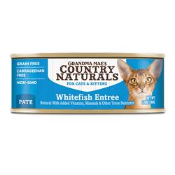 Grandma Mae's Country Naturals Grain Free Pate Wet Cat & Kitten Food Whitefish 2.8oz. (Case of 24)