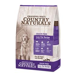 Grandma Mae's Country Naturals Grain Free Low Fat Recipe for Weight Control and Seniors Dry Dog Food Pork 4lb