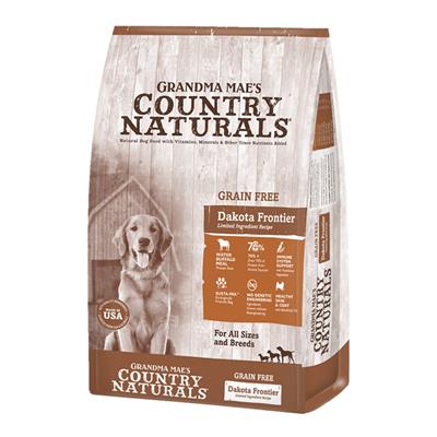 Grandma Mae's Country Naturals Grain Free LID Dry Dog Food Dakota Frontier Buffalo 4lb