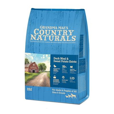 Grandma Mae's Country Naturals Dry Dog Food Duck Meal & Sweet Potato 14lb