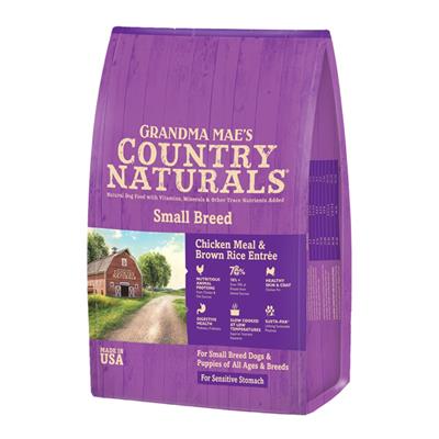 Grandma Mae's Country Naturals Small Breed Sensitive Stomach Dry Dog Food Chicken & Rice 12lb
