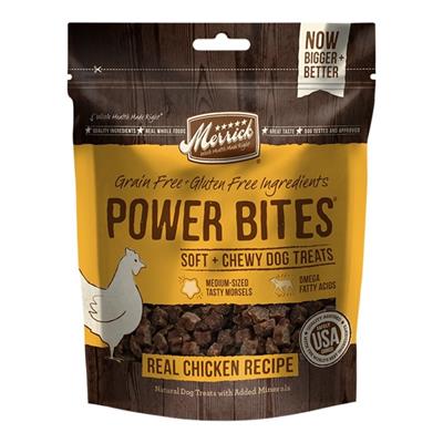 Merrick Power Bites Real Chicken Recipe 6 oz.(Case Of 6)