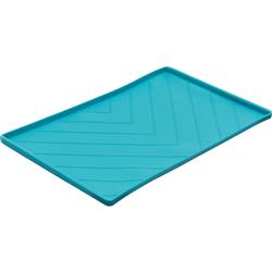 Messy Mutts Dog Silicone Mat Metal Rods Blue Medium