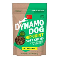 Cloud Star Dynamo Dog Hip and Joint Soft Chews Chicken Formula Dog Treats, 14oz. Bag