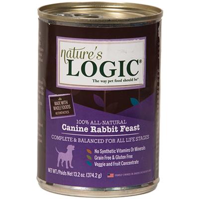 Natures Logic Dog Rabbit 13.2oz. (Case of 12)