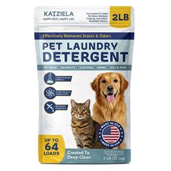 Katziela Pet Laundry Detergent Powder – Enzyme-Based Odor & Stain Remover for Cat & Dog Fabrics