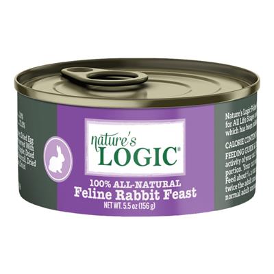 Natures Logic Cat Grain Free Rabbit 5.5oz. (Case of 24)