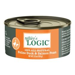 Natures Logic Cat Grain Free Duck Salmon 5.5oz. (Case of 24)