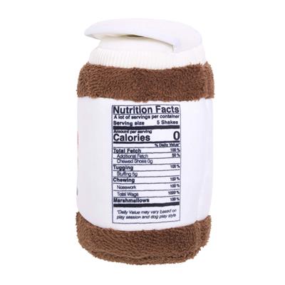 ZippyPaws Bungee Burrow Chocolate Spread Jar Plush Dog Toy