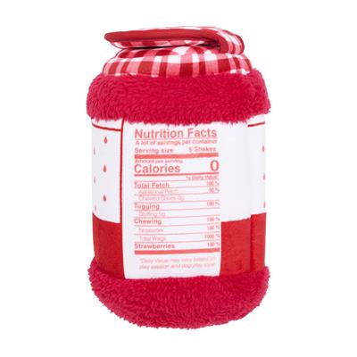 ZippyPaws Bungee Burrow Strawberry Jam Jar Plush Dog Toy