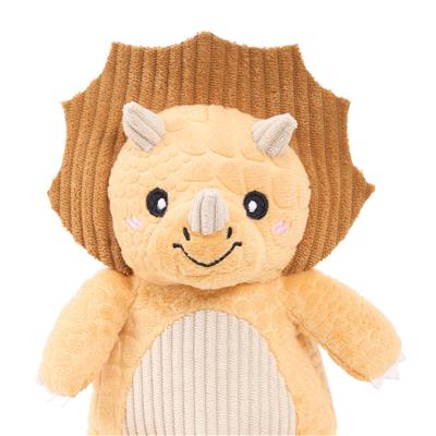 ZippyPaws ecoZippy Dinoz Triceratops Plush Dog Toy