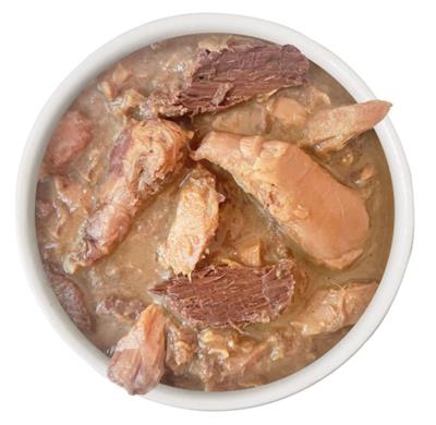 Cat Person Cat Bowl Booster Shreds In Broth Tuna & Salmon 2.75Oz 24 Pack