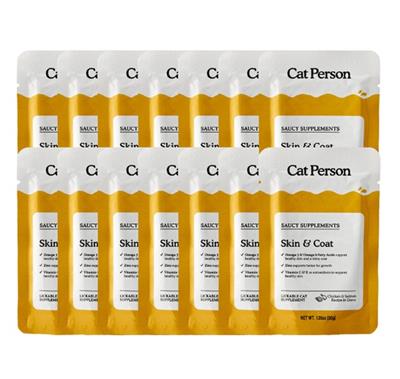 Cat Person Cat Supplements Skin & Coat Chicken 1.05Oz Pouch 14 Pack