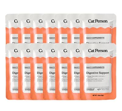 Cat Person Cat Supplements Digestive Support Turkey 1.05Oz Pouch 14 Pack