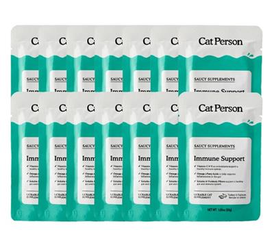 Cat Person Cat Supplements Immune Support Turkey 1.05Oz Pouch 14 Pack