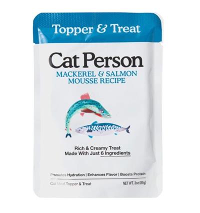 Cat Person Cat Mousse Mackerel & Salmon 3Oz Pouch 12 Pack