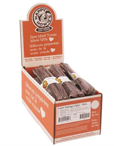 HAPPY HOWIE'S SAUSAGE DOG TREAT COUNTER DISPLAY 2PK 18CT