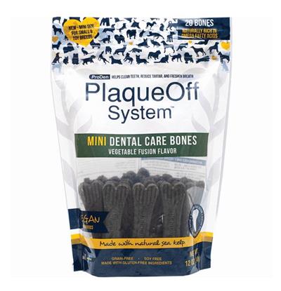 Proden Plaqueoff System Mini Dental Care Bones Vegetable Fusion Flavor Dog Treats; 12oz.