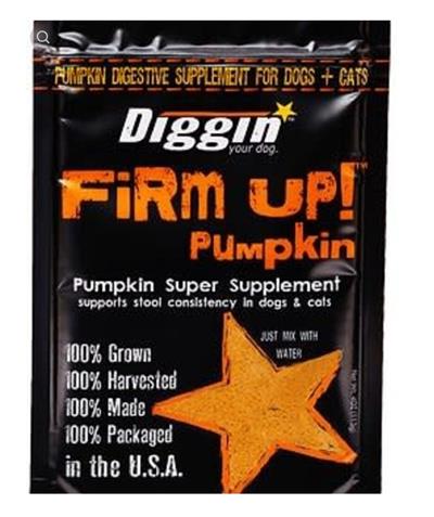 DIGGIN YOUR DOG DOG & CAT FIRM UP! PUMPKIN DIGESTIVE AID 1OZ TRIAL