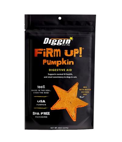 DIGGIN YOUR DOG DOG & CAT FIRM UP! PUMPKIN DIGESTIVE AID 8OZ