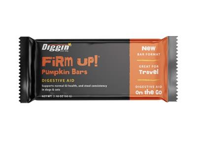 DIGGIN YOUR DOG DOG & CAT FIRM UP! PUMPKIN BARS DIGESTIVE AID 2.1OZ - 24 COUNT