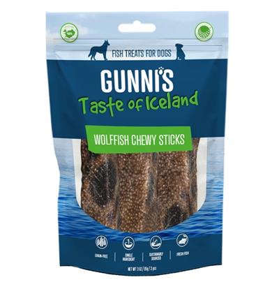 Gunnis Dog Chewy Sticks Wolf Fish 3Pack