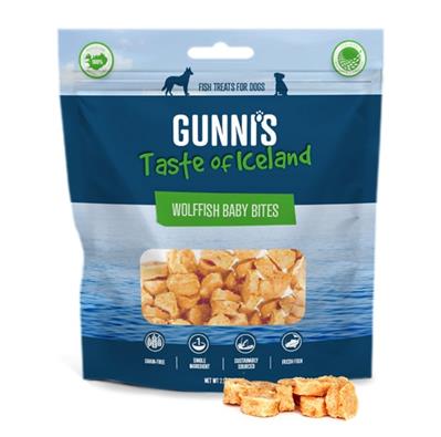 Gunnis Dog Baby Bites Wolf Fish 2.5oz.