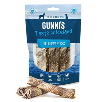 Gunnis Dog Chewy Sticks Cod Skin 3 Pack
