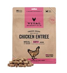 Vital Essentials Cat Freeze-Dried Raw Grain Free Chicken Entree & Mixer Soft Nibs 12oz.
