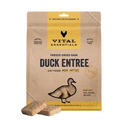 Vital Essentials Cat Freeze-Dried Raw Grain Free Duck Entree Mini Patties 15oz.