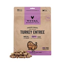 Vital Essentials Cat Freeze-Dried Raw Grain Free Turkey Entree & Mixer Soft Nibs 12oz.