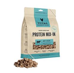 Vital Essentials Dog Freeze-Dried Raw Grain Free Protein Mix - In Beef Recipe Mini Nibs Topper 18oz.