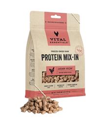 Vital Essentials Dog Freeze-Dried Raw Grain Free Protein Mix - In Chicken Recipe Mini Nibs Topper 6oz.