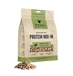 Vital Essentials Dog Freeze-Dried Raw Grain Free Protein Mix - In Rabbit Recipe Mini Nibs Topper 18oz.