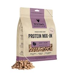 Vital Essentials Dog Freeze-Dried Raw Grain Free Protein Mix - In Turkey Recipe Mini Nibs Topper 18oz.