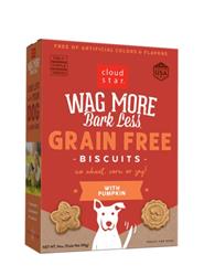 CLOUD STAR DOG WAG MORE BARK LESS GRAIN FREE CRUNCHY TREATS PUMPKIN 14OZ