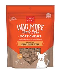 CLOUD STAR DOG WAG MORE BARK LESS CHEWY CREAMY TREATS PEANUT BUTTER 6OZ