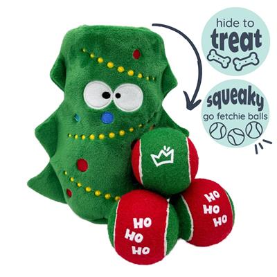 Squeak 'n Peek Christmas Tree Dog Toy