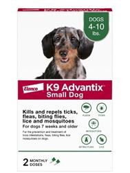 Elanco K9 Advantix Classic Dog Small 4 - 10Lbs - 2 Pack