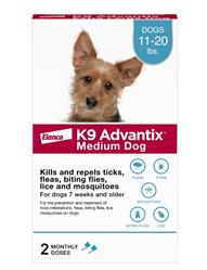 Elanco K9 Advantix Classic Dog Medium 11 - 20Lbs - 2 Pack