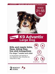 Elanco K9 Advantix Classic Dog Large 21 - 55Lbs - 2 Pack