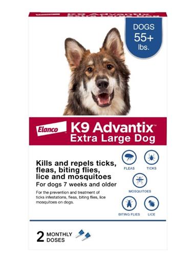 Elanco K9 Advantix Classic Dog Extra Large 55+ Lbs - 2 Pack