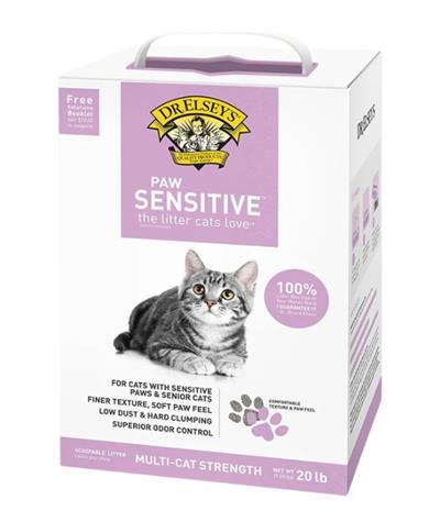Dr. Elsey's Paw Sensitive Clumping Clay Cat Litter, 20 lbs.