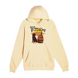 Hoodie: Wine & My Dog (Yellow Cream)