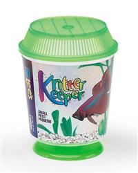 Lee's Aquarium & Pet Products Round Kritter Keeper with Lid & Pedestal Label Assorted, 1ea/0.66 qt, SM