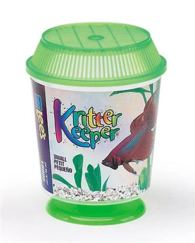 Lee's Aquarium & Pet Products Round Kritter Keeper with Lid & Pedestal Label Assorted, 1ea/0.66 qt, SM