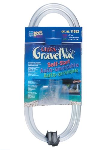 Lee's Aquarium & Pet Products Ultra GravelVac Self-Start Gravel Vacuum Cleaner with Nozzle & Clip 1ea/1 5/8In X 5 in, Mini
