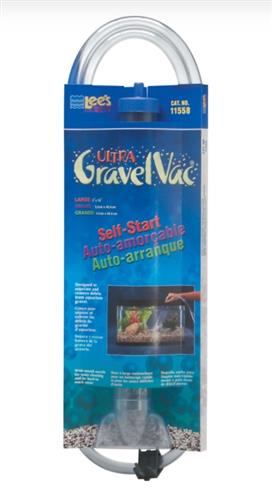 Lee's Aquarium & Pet Products Ultra GravelVac Self-Start Gravel Vacuum Cleaner with Nozzle & Clip 1ea/2In X 16 in, LG