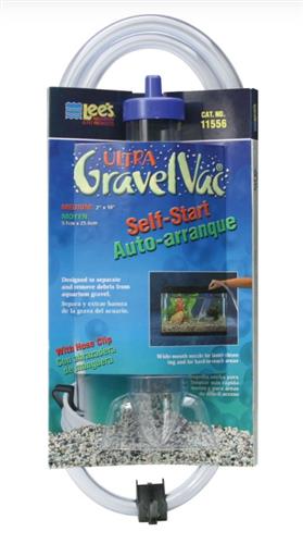 Lee's Aquarium & Pet Products Ultra GravelVac Self-Start Gravel Vacuum Cleaner with Nozzle & Clip 1ea/2In X 10 in, MD