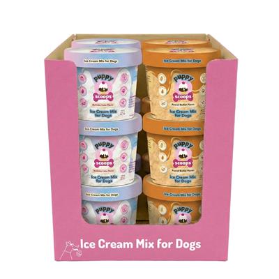 Display Case of 12 Assorted Puppy Scoops Ice Cream Mixes 2.32 oz